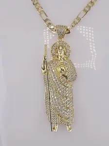 San Judas Tadeo in 14k gold plated, good quality and zirconias