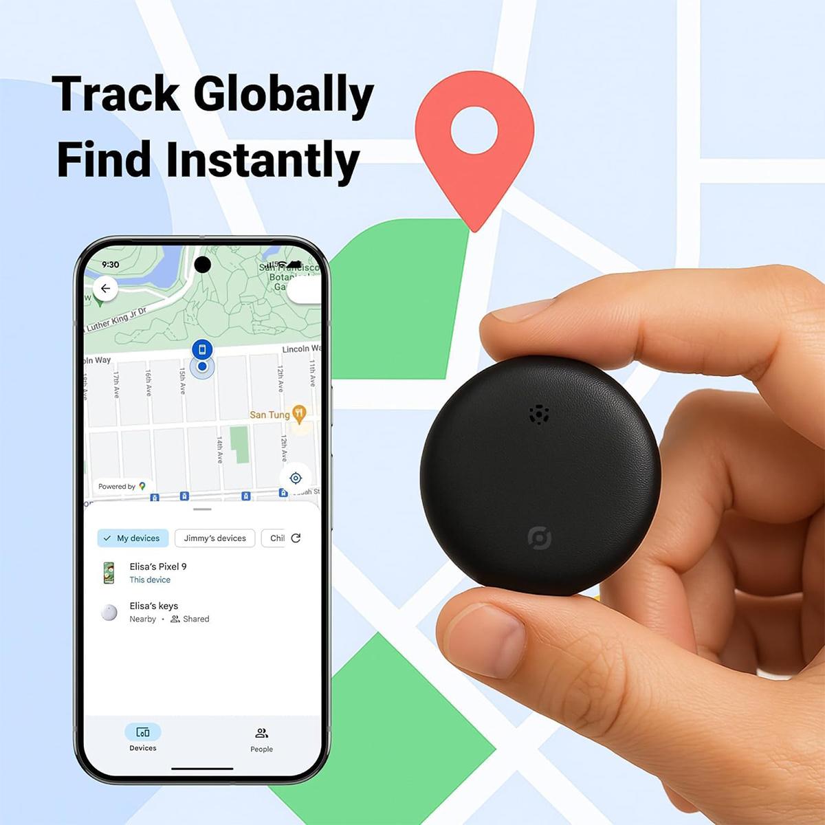 GPS Tracker for Car, Mini Tracker Device with Weatherproof Magnetic Case No Subscription No Monthly Fee Best Hidden GPS Trackers, Global Coverage Location Tracker, Anti-lost Device for Vehicles Kids Dogs Luggage