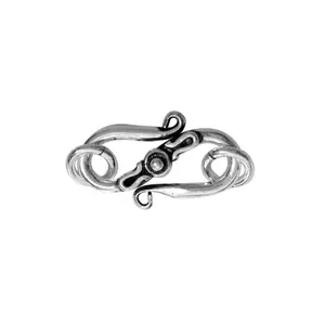 Silver Overlay Artisan Decorative “S” Hook Clasp Over Copper – Handmade in India