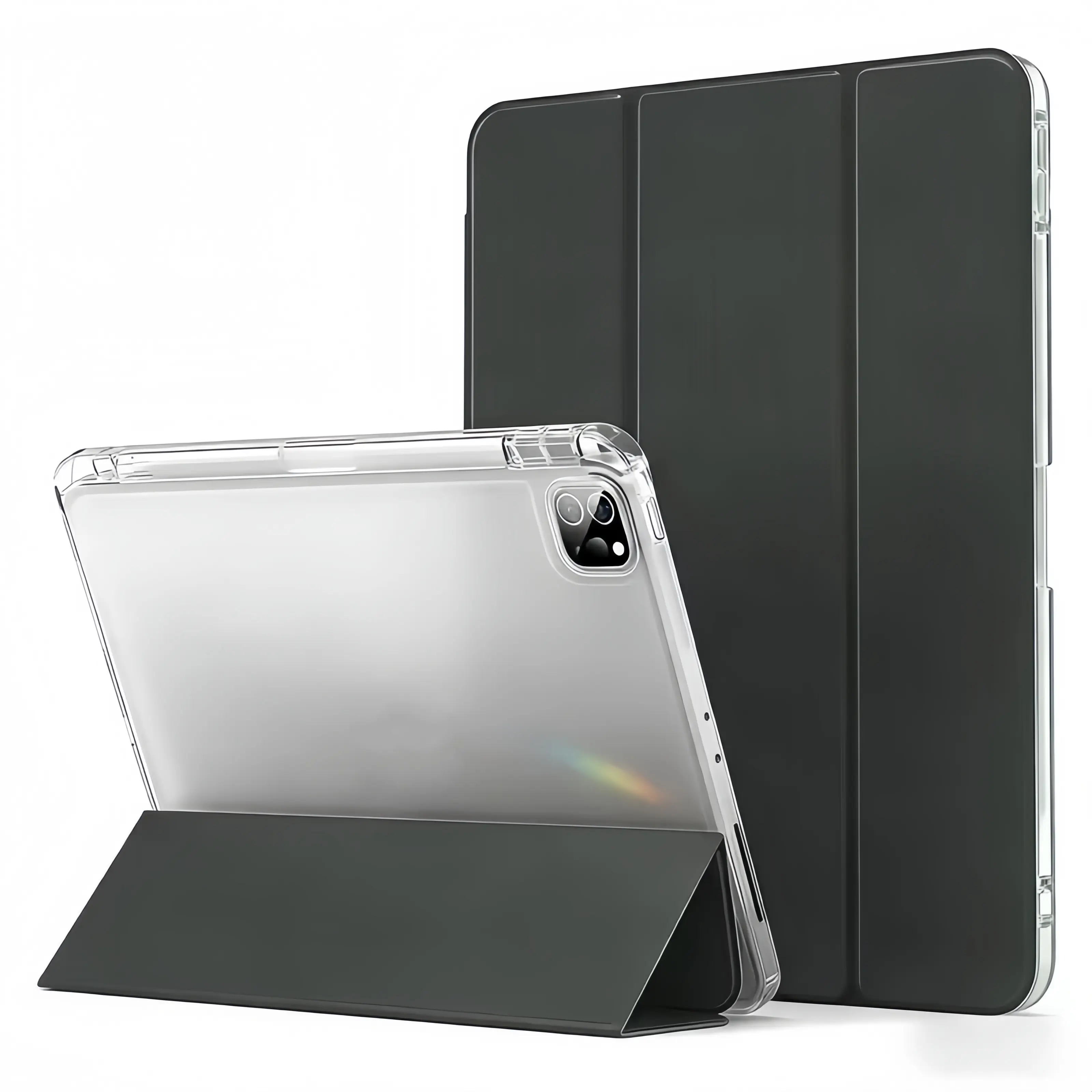 iPad Case a16 for iPad Mini 4/5/6/7 iPad Air 4-7 Pro 11" 12.9" 13" Foldable Case, Multiple Viewing Angles, Shockproof Clear Back Cover, Auto Sleep/Wake, Pencil Holder, Anti-Fouling Leather Case for iPad Tablet Accessories Protection Computer