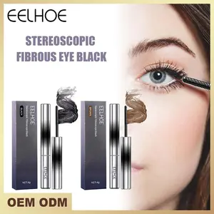EELHOE 3D Curling Eyelash Iron Mascara, Black & Brown, Curling & Lengthening, Long-Lasting Formula, Waterproof, Smudge-Proof, 24-Hour Wear, Natural Extension And Thickening Effect, Ultra Fine Volumizing Mascara, Concerts Bunny Easter Makeup