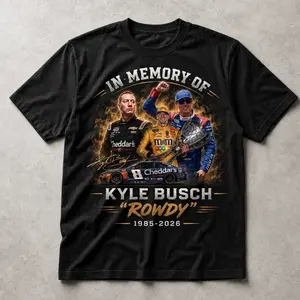 RIP Rowdy Kyle Busch 1985-2026 Memorial T-Shirt Number 8 NASCAR Racing Shirt
