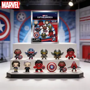 Marvel Captain America Keychain Blind Bag 1PC Officially Licensed Mystery Anime Figure Keyring PVC Blind Box Backpack Charm Perfect for Collectors Brave New World Series