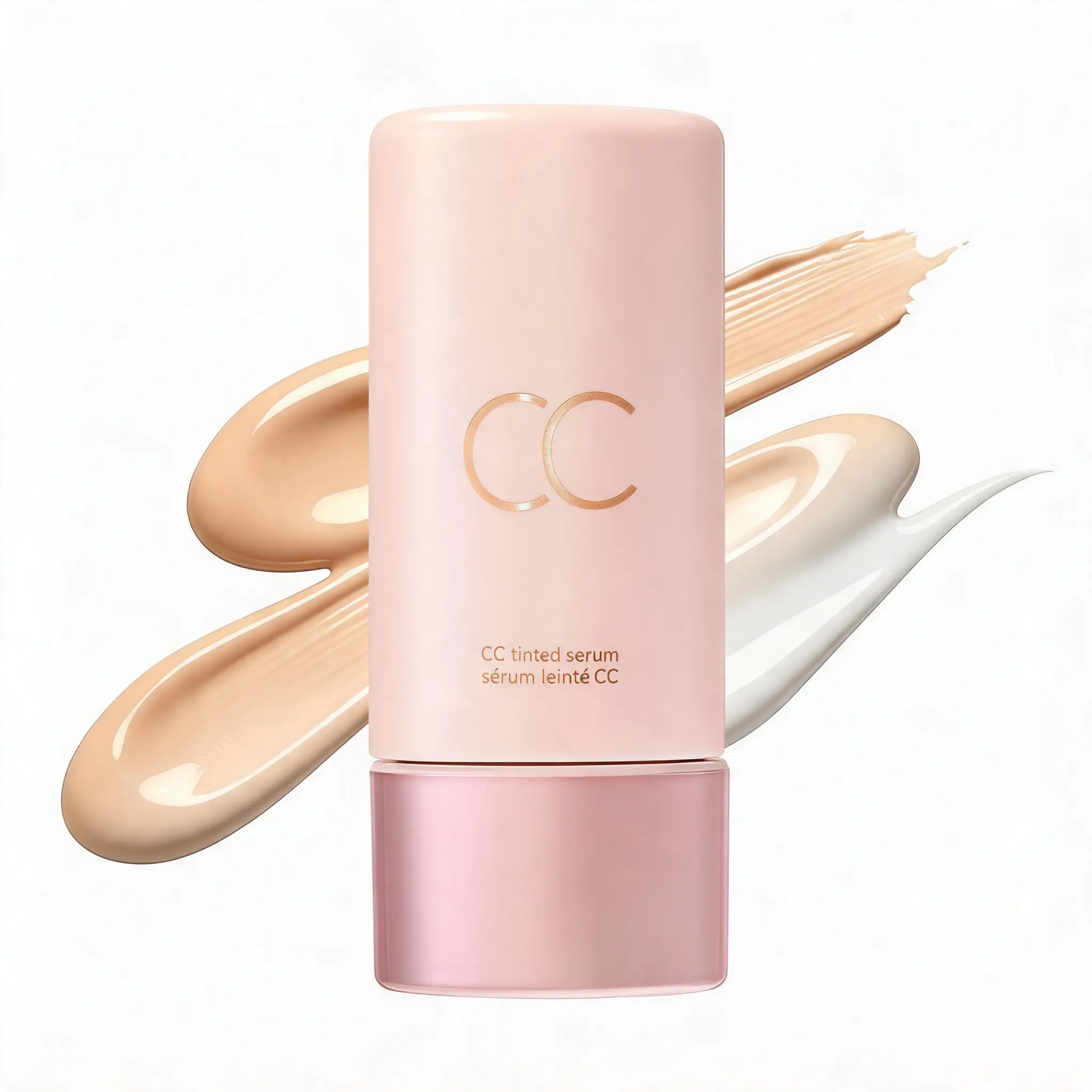 Multi-Effect Color Correcting CC Serum Cream, Lightweight Skin-Nourishing Tinted Base Makeup, Transfer-Resistant Formula, Non-Greasy Texture, Natural Finish