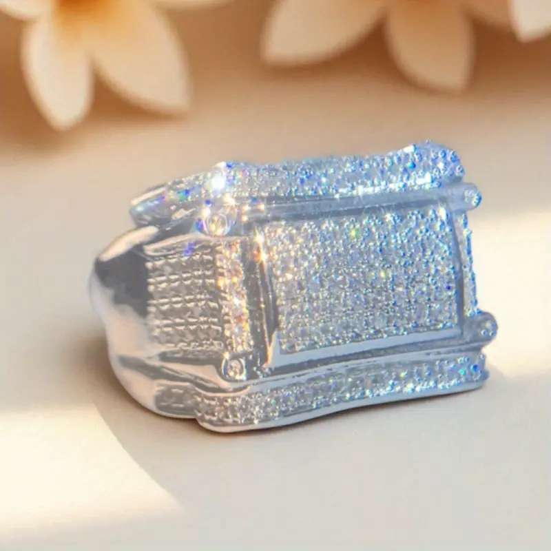 Hip-Hop Gothic Cubic Zirconia Ring, Glamorous Unisex Statement Jewelry for Anniversary, Valentine's Day & Daily Wear, Costume Jewelry Women, Rings For Women, Engagement Ring Trends