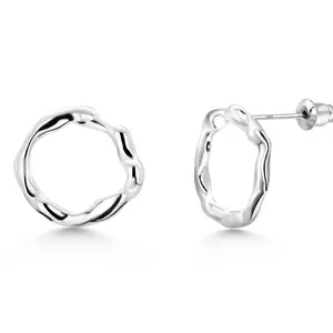 Hammered Circle Stud Earrings, Round Studs, Circle Studs