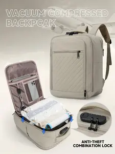 Travel Anti-Theft Multi-Functional Vacuum Compression Backpack, Wizz Air Specified Size 40x30x20cm, Large Capacity Luggage Bag
