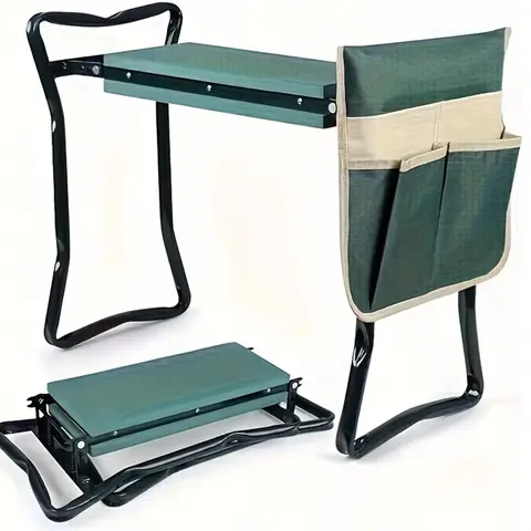 Upgraded Garden Kneeler and Seat with Thicken & Widen Soft Kneeling Pad,Heavy Duty Foldable Gardener Stool with Tool Pouches,Gardening Gifts for Women Mom Men Seniors¡... Tool Kit Foam