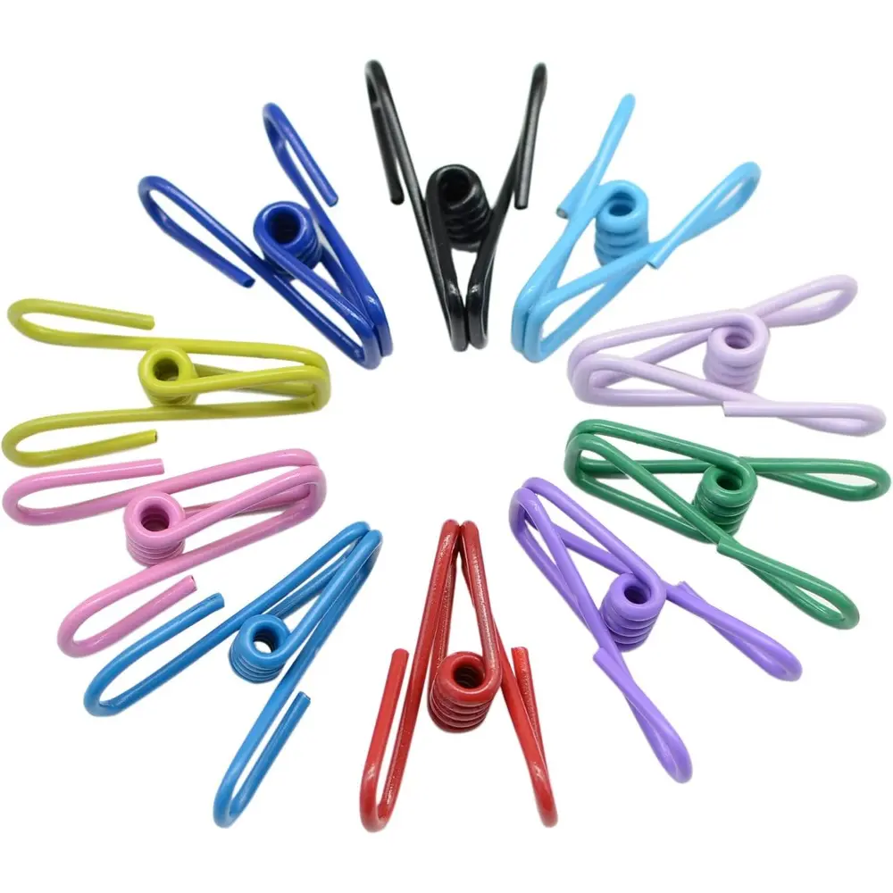 30 Pcs 2 Inch 10 Different Random Colors Chip Clips, PVC Coating High Elasticity Strength Clips, Food Clips and Bag Clips