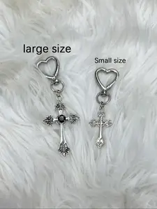 Zinc Alloy Cross Bag Charm Pendant, Vintage Geometric Design, European Style Purse Accessory, Durable Zinc Alloy Material, Accessories for Bags