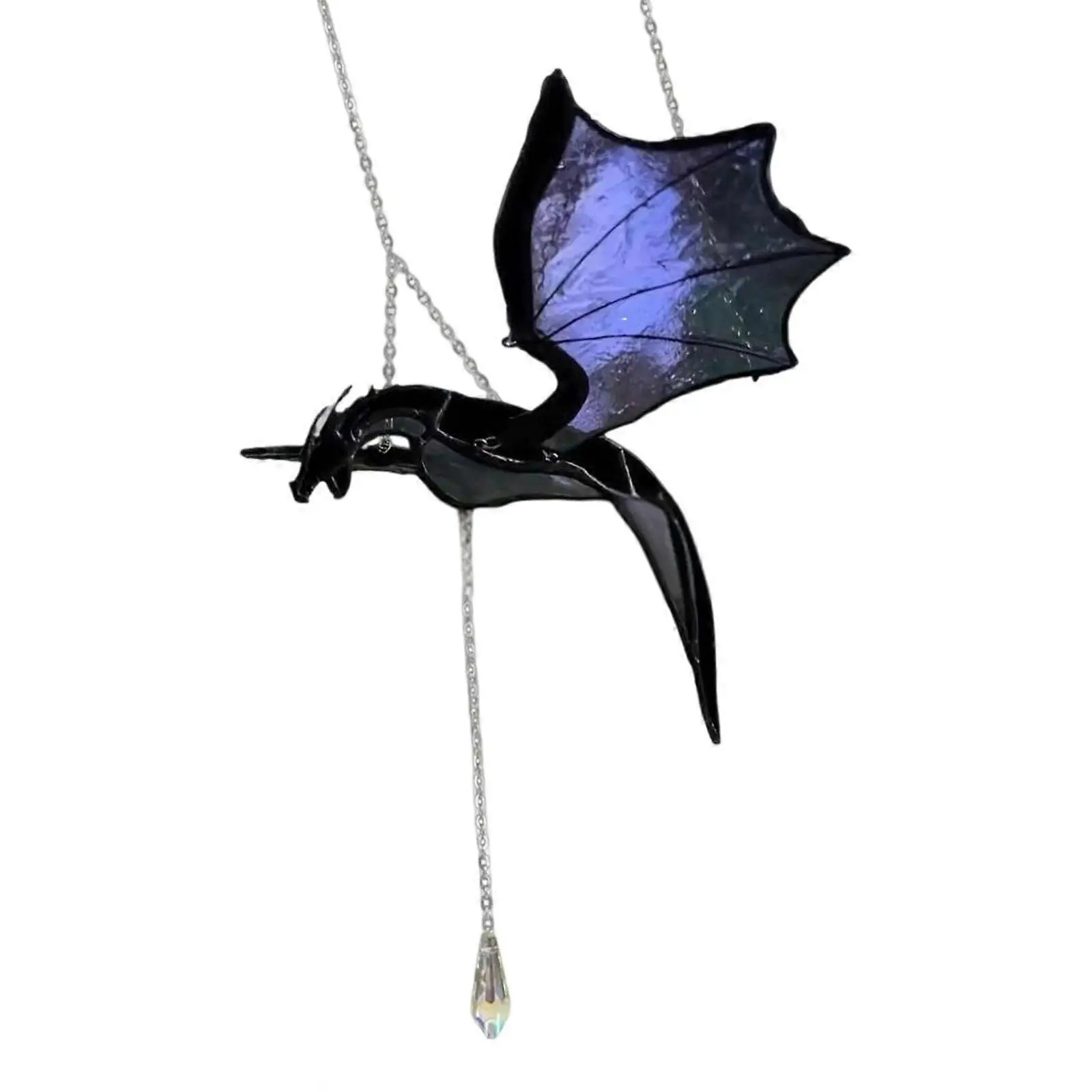 Flying Dragon Hangable Window Ornaments - Pull the String to Move Wings, Whimsical Hanging Home Decoration, Dragon Graphic Hanging Decor