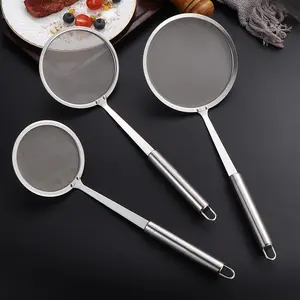 Stainless Steel Colander, 3 Counts/set Multifunctional Mesh Strainer Spoon, Kitchen Utensils & Gadgets Kitchen Cooking Accessories for Home Use Spoons Set