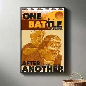 One Battle After Another Movie Poster: Modern Canvas Wall Art