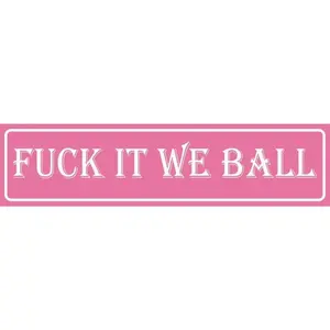 Funny Pink Room Decor Y2k College Dorm Decor Girls Signs For Bedroom Fuck It We Ball  Sign Funny Posters Man Cave Decor Tapestry For BedroomTeen Girls Wall Art Decoration Tv Girl Gift 4x16 Vintage Design Funky Unframed Art Print Above Bed Wall Decor