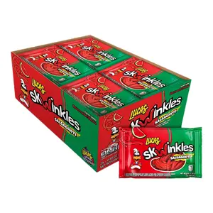 SKWINKLES SALSAGHETI SANDIA -Watermelon Flavored Hot Candy Strips And Tamarind Flavored Sauce / 12 Pieces /