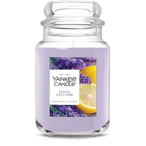 Yankee Candle Lemon Lavender Original Large Jar Scented Candles, 22 Oz