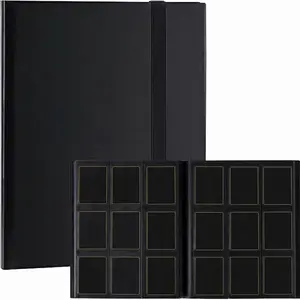 9-Pocket Card Binder, Sturdy Side-Loading Storage Album for 360 Trading Cards, Ideal for Yu-Gi-Oh, MTG, TCG, Sports Cards, and Game Cards (Black)