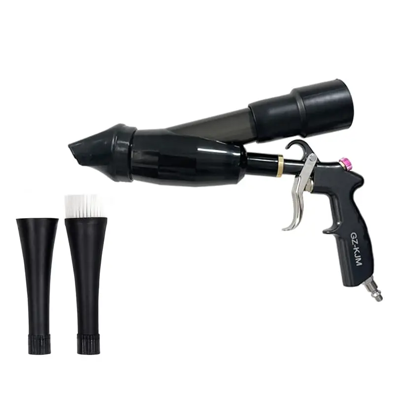 Car Cleaning Blaster High Pressure Air Blow Blaster with Suction Hood Detailing Interior Dryer Blower Blaster Auto Detailing Kit Tools for Quickly Blasts Dirt and Dust from Surface