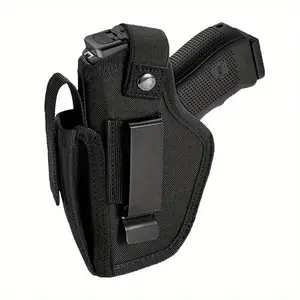 Gun Holster - Black Tactical Holster with Adjustable Strap and Secure Closure for Everyday Carry