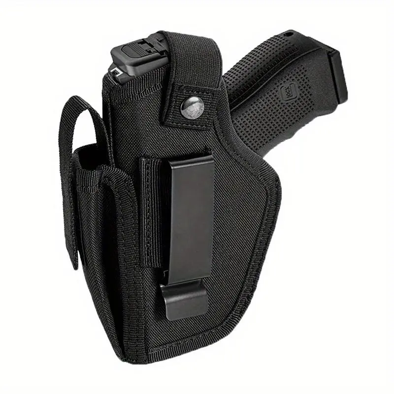 Black Tactical Gun Holster for P Shield Snap - Adjustable Strap, Secure Closure, Customized Fit, Tailor the Fit, Portable Gun Accessories for Everyday Carry