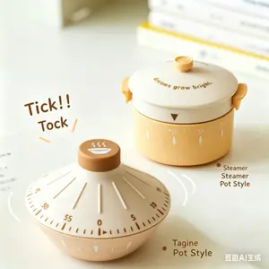 Cute Magnetic Kitchen Timer Loud Alarm Mechanical Countdown Timer for Cooking Baking Study Reminder Clock Easy to Use