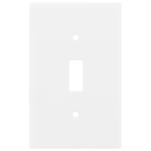 Power Gear Single Oversized Wall Plate Cover, White