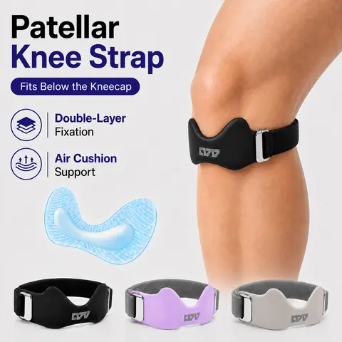 HYPICHOR 2-Pack Adjustable Silicone Knee Compression Wraps - Unisex Patella Band, Slip-On Below-the-Knee Support for Fitness, Pain Relief, Hand Wash Only, One Size Fits Most, Mixed Martial Arts (MMA), Volleyball