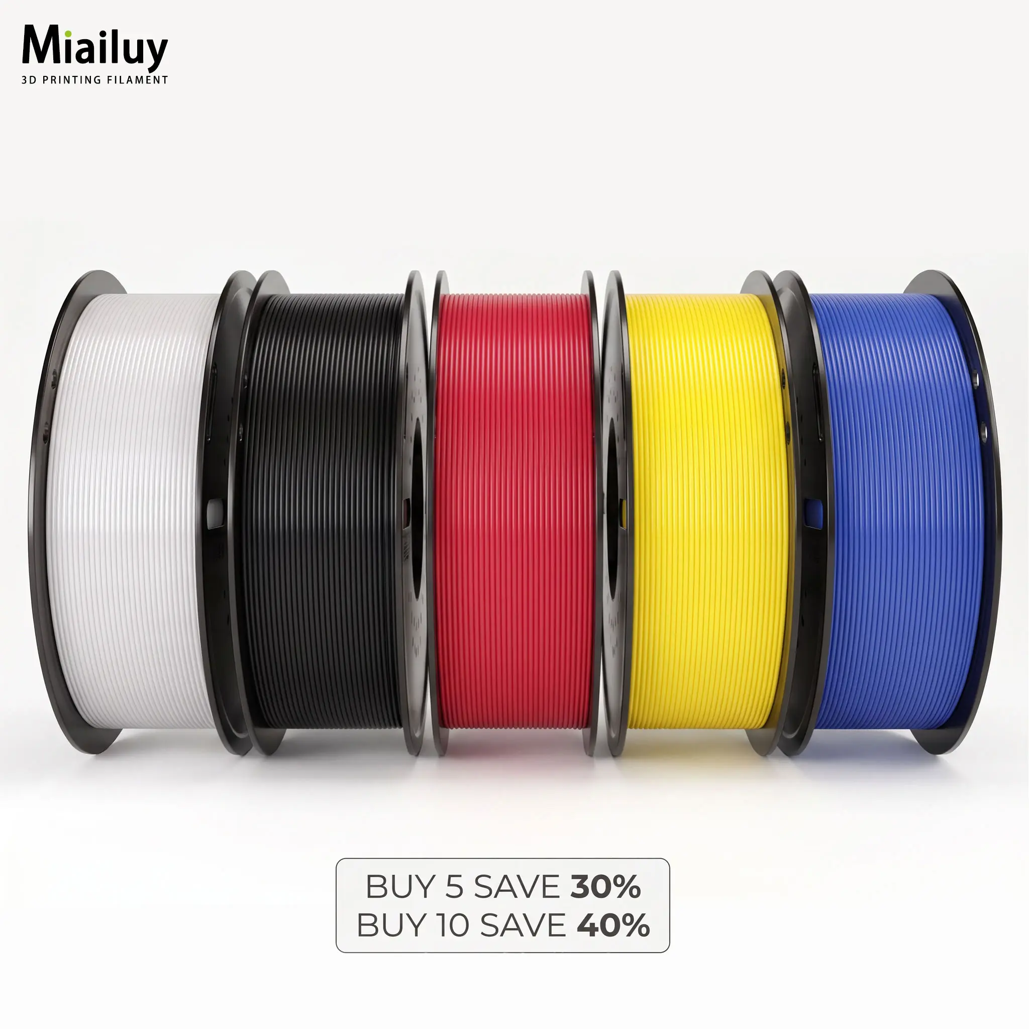 Miailuy Polylactic Acid (PLA+) 3D Printer Filament Spool, 1.75mm 1kg Vacuum-Sealed, Opaque, Tangle-Free, Clog-Free, Low Warping, High Compatibility for FDM Printers, Vibrant Color, Smooth Printing for All Skill Levels (3D Printing Supplies)