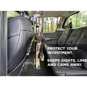 ANKR-POINT Bow Retention System Universal Bow Hanger – Headrest Mount for Compound & Hunting Bows, Infused with Carbon Fiber for Strength and Heat Resistance, Durable Vehicle Bow Holder for Secure In-Vehicle Bow Storage. Don’t Just Hang It, Lock It In.