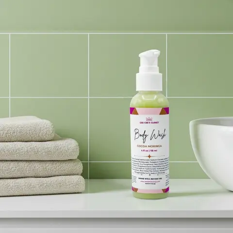 Cocoa Moringa Hyaluronic Acid Body Wash for Soft Moisturized Skin