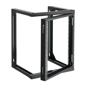 VEVOR 12U Wall Mount Server Rack, 150 lbs Max Load Capacity, Open Frame Network Rack with 180 Degrees Gate Swing, Carbon Steel, for 19-Inch IT Network Equipment AV Devices Computer Server, Black