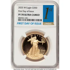 Modern Bullion Coins (2025-W Proof Gold Eagle 1 oz FDI 1ST)