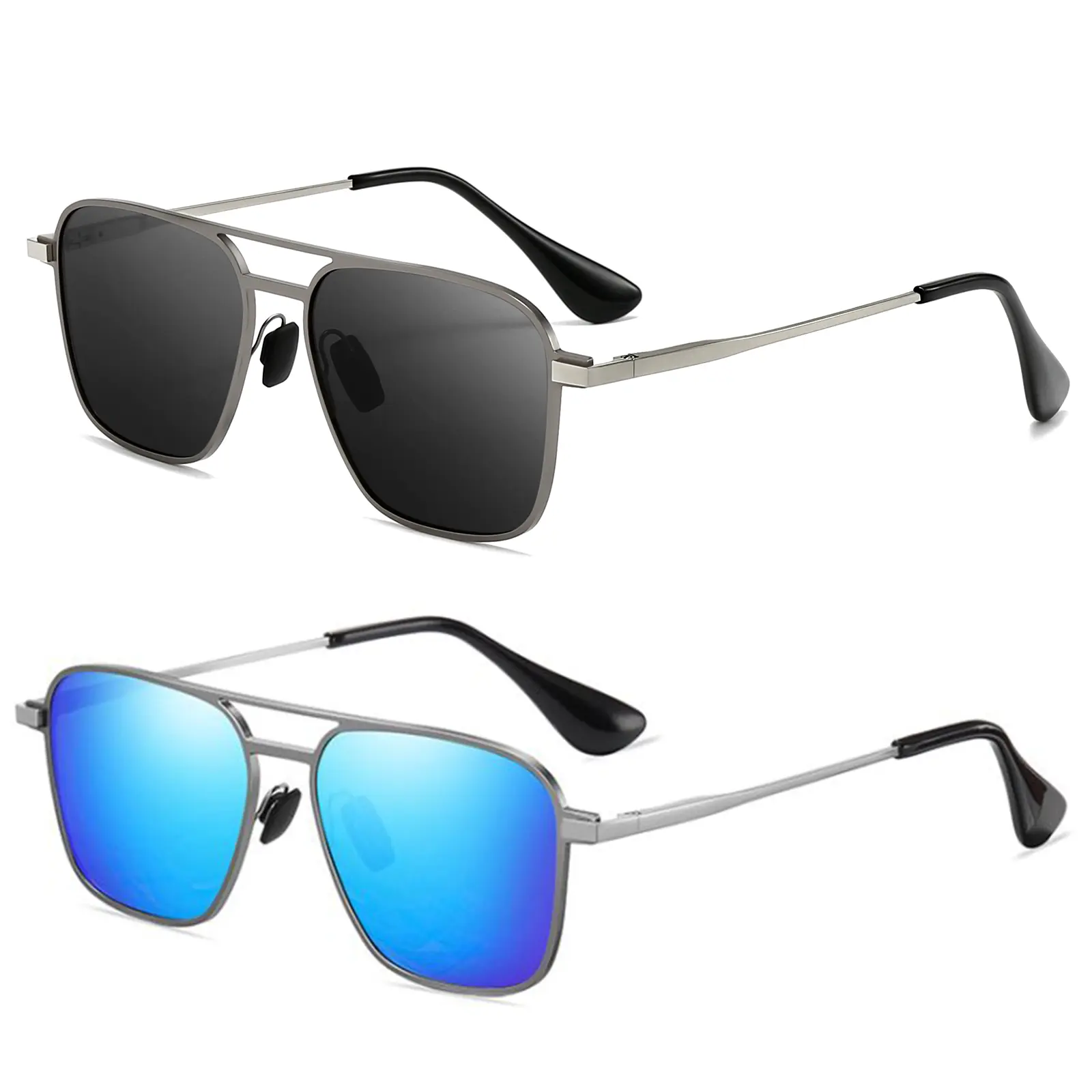 Gunmetal Gray+Gunmetal Blue Mirror