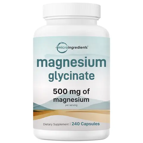 Micro Ingredients Magnesium Glycinate 500mg - Pure & High Potency