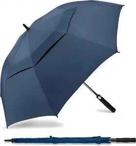 Golf Umbrella Large 62/68/72 Inch Automatic Open Golf Umbrella Extra Large Oversize Double Canopy Vented Umbrella Windproof Waterproof for Men and Women.