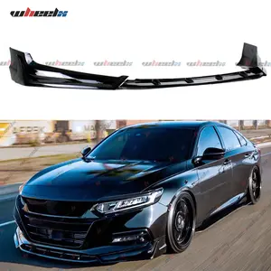 For 2018-2020 Honda Accord & Toyota Camry ACR Style Gloss Black Front Bumper Lip Splitter Spoiler Body Kit, Front Chin Lip Protector Set #HondaAccord #ToyotaCamry #ACRStyle #FrontBumperLip #FrontSplitter #GlossBlack #BodyKit #CarAccessories