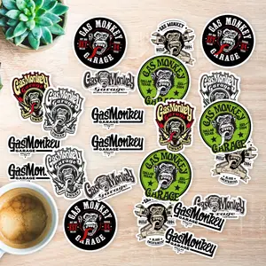 Stickers Pack 20 Pcs Gas Aesthetic Skateboard Aesthetic Car Bottle Monkey Bumper Vinyl Waterproof Laptop Luggage Guitar Water Colorful Bike