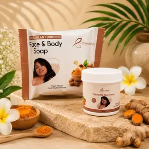 Byenblan Turmeric face 2 oz Brightening Cream with. Soap for Soft Radiant Skin