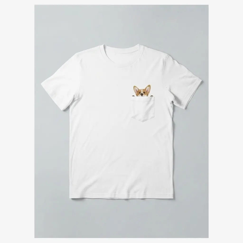 Corgi Graphic Women's T-Shirt, Cute Corgi Dog Casual Crew Neck Tee