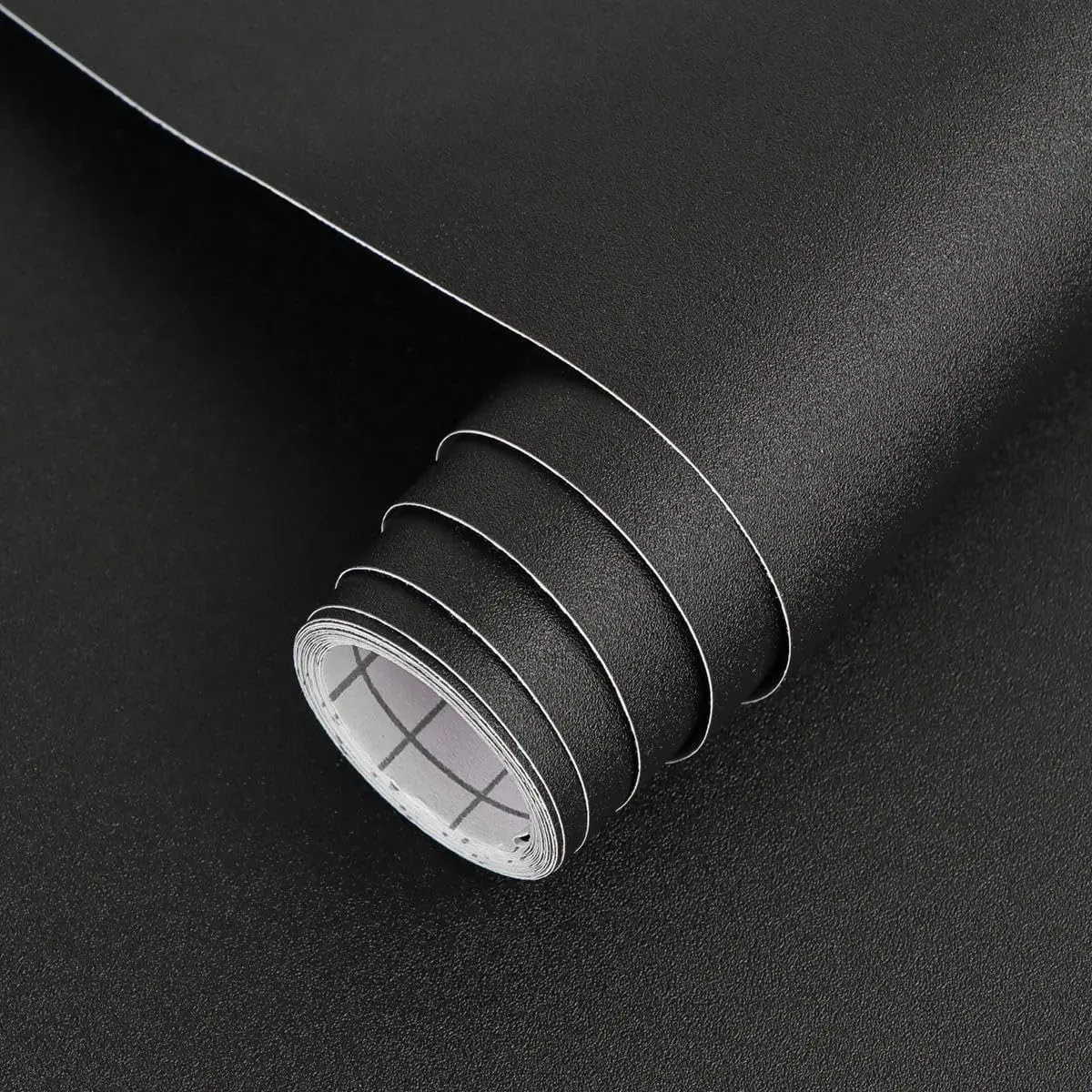 17"x120" Black Wallpaper Peel and Stick Contact Paper, Matte Black Wallpapers Self-Adhesive and Removable Vinyl Wallpaper Waterproof and Oil Proof Contact Paper for Cabinets Countertops Wall Covering
