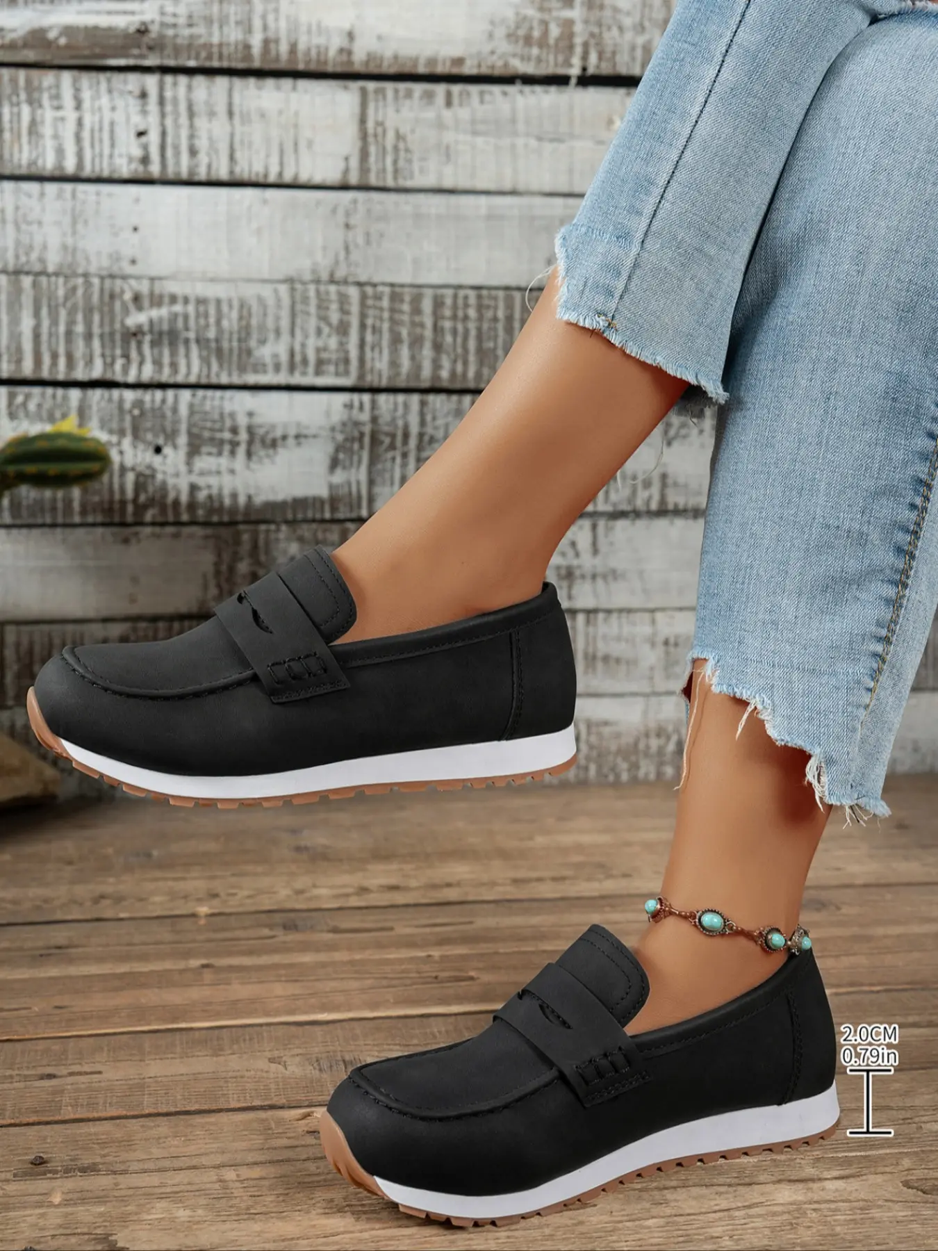 Comfortable Slip-On Style Loafers, Soft Rubber Sole Non-Slip Daily Commute/walking Shoes, PU Leather Casual Footwear for All Seasons