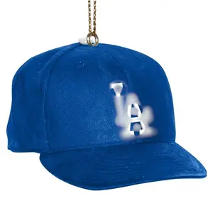 Blue Baseball Cap Christmas Ornament – Holiday Hanging Decoration