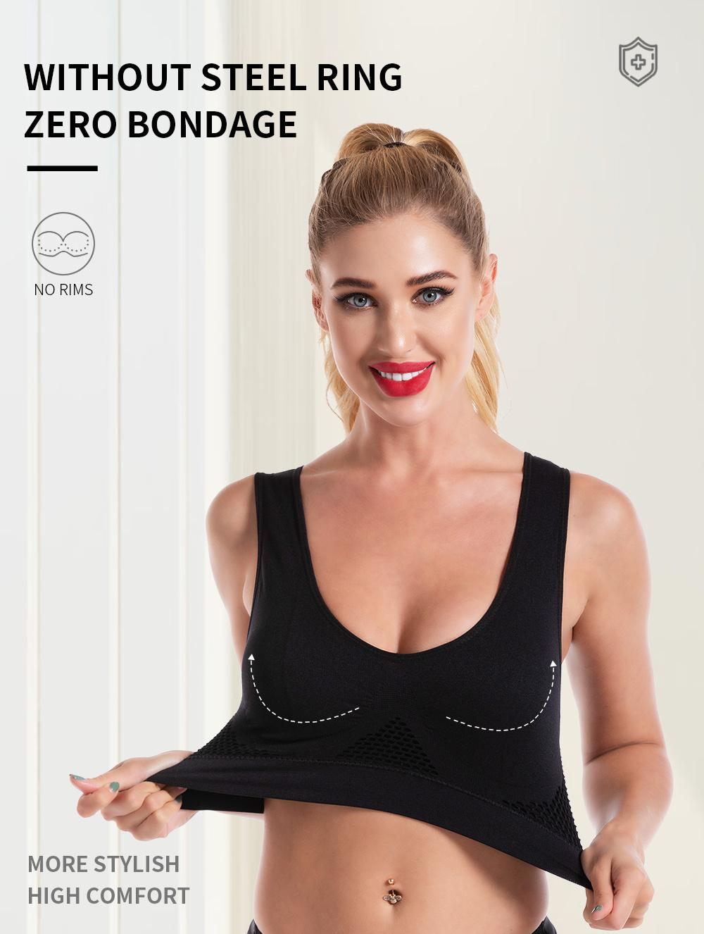 Bras for Women Seamless Bra with Pads Easy Comfort Bra Everyday Push Up Bralette Vest Wireless Brassiere Bra