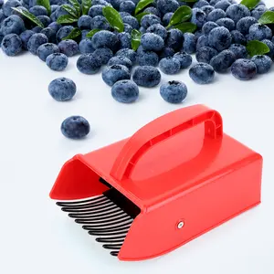 Berry Picker Ergonomic Berry Pick Rake with Metal Comb Plastic Blueberry Picker Scoop with Ergonomic Handle Labor Saving for Easier Berry Harvester for Blueberries
