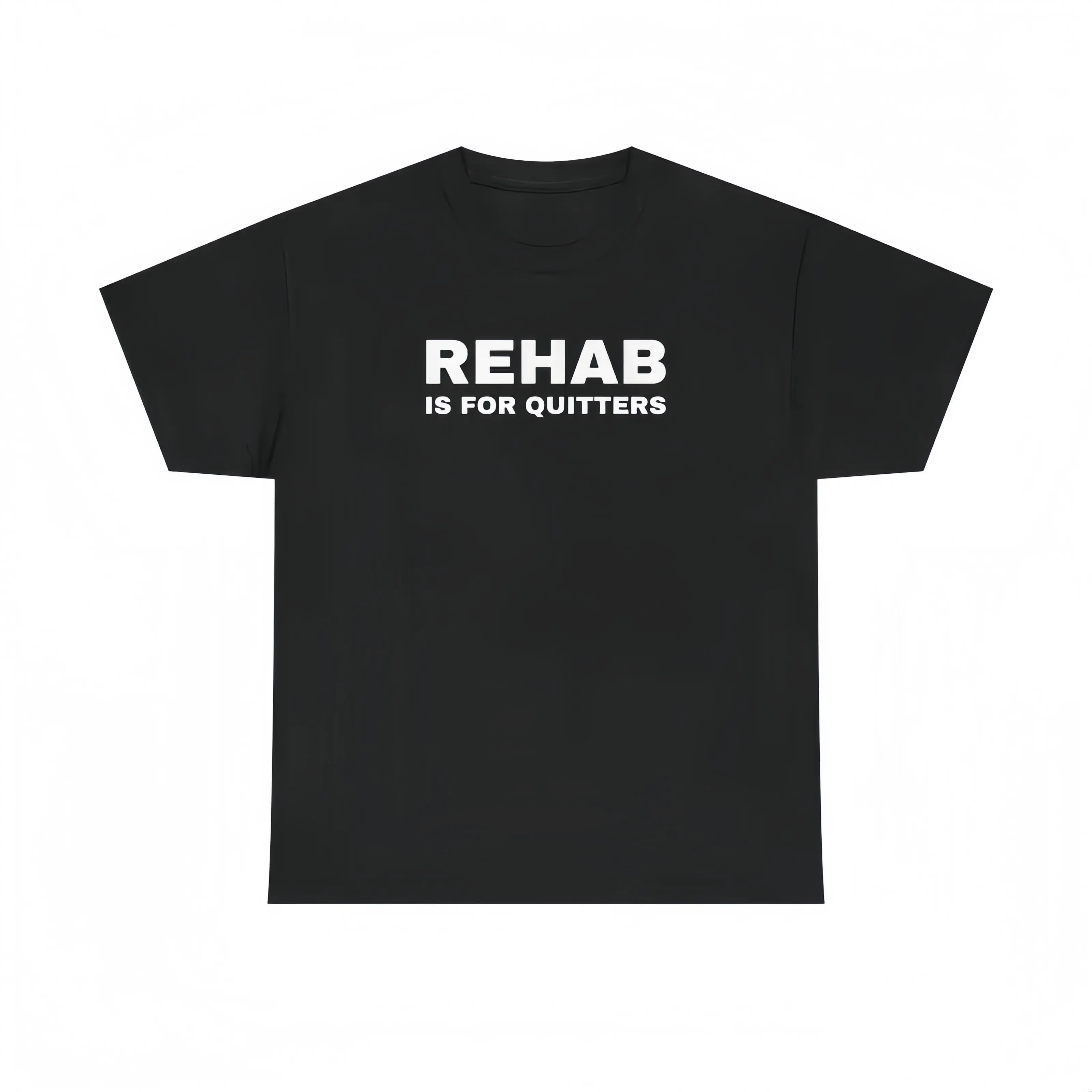 #TikTokShopRestock  Plus Size Rehab is for Quitters Unisex Heavy Cotton Tee - Funny Shirt - Joke - Drinking Shirt - Mental Health - Gift for Men and Women