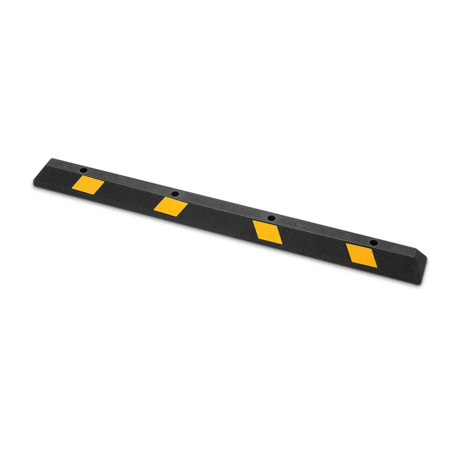 【Summerfinds】VEVOR 72-Inch Heavy Duty Garage Floor Parking Stopper, Higher Hardness Rubber Curb with Reflective Strips, Non-Slip Property & Stronger Load Capacity Aid for Supermarket/Underground Garages, Cars Vans Trucks Tire Guide Block Bumpers, Wear Res