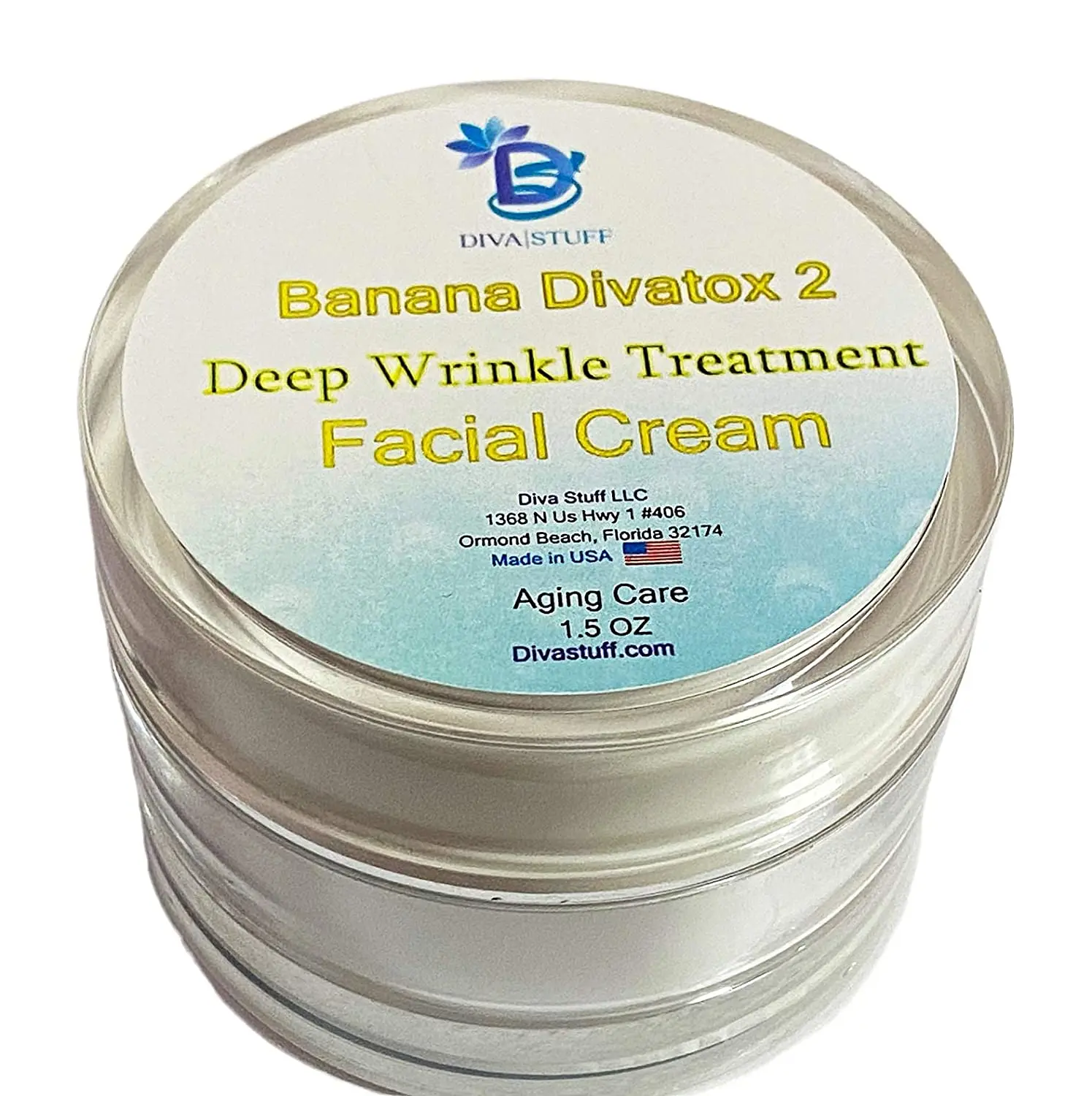 Banana Divatox 2! Superior Deep Wrinkle Facial Treatment and Night Cream, Plumping and Smoothing, Diva Stuff 1.5 oz