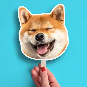 Custom Pet Big Head Cutouts, Face on a Stick Photo Prop, Dog Cat Portrait for Wedding, Birthday Party, Bachelorette
