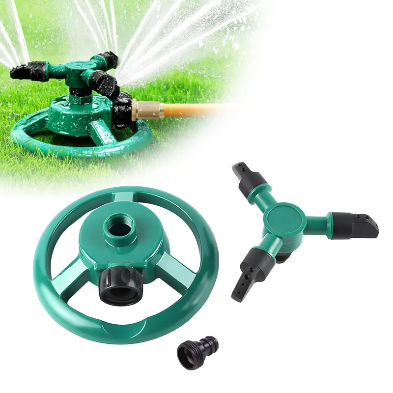 360° Rotating Lawn Sprinkler, Large Area Yard Watering Device, Outdoor Garden Sprinkler for Lawn Irrigation, Water Play Sprinkler for Kids & Pets