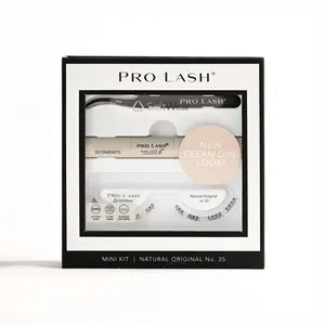 Pro Lash SoftWear Clean Girl Mini Lash Clusters Kit - Natural-Looking, Lightweight Lashes - 7-Day Cluster Eyelash Extensions - False Eyelashes with Adhesive & Tweezers - Cosmetic Makeup Tool